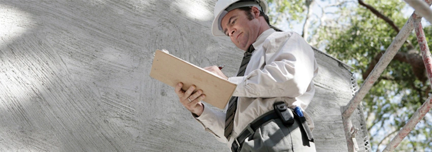 Person holding clipboard with white hard hat on a HSS Training Health and Safety course